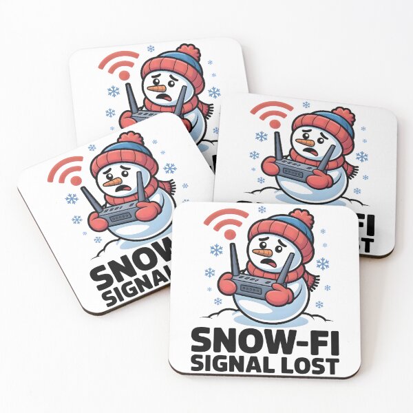 Item preview, Snow-Fi Signal Lost – Cute Snowman with Wi-Fi Icon Winter Meme designed and sold by CalmDownZone ⭐️⭐️⭐️⭐️⭐️.