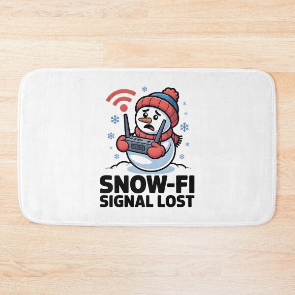 Item preview, Snow-Fi Signal Lost – Cute Snowman with Wi-Fi Icon Winter Meme designed and sold by CalmDownZone ⭐️⭐️⭐️⭐️⭐️.