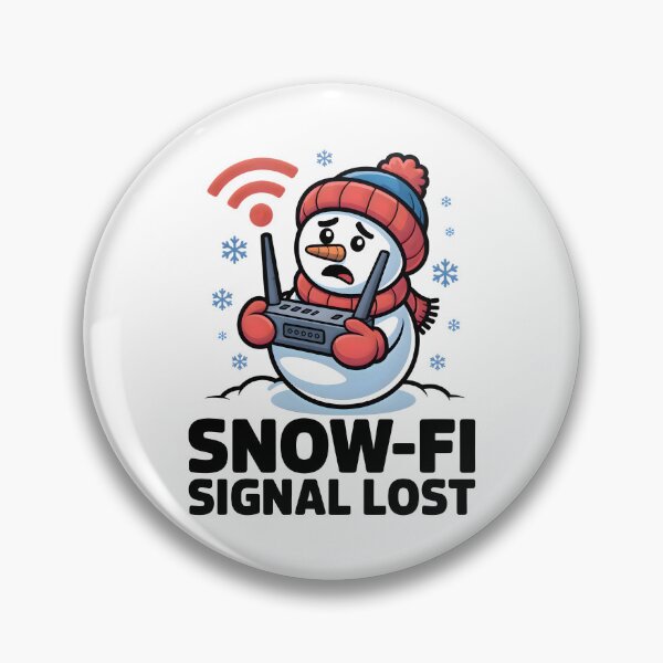Item preview, Snow-Fi Signal Lost – Cute Snowman with Wi-Fi Icon Winter Meme designed and sold by CalmDownZone ⭐️⭐️⭐️⭐️⭐️.