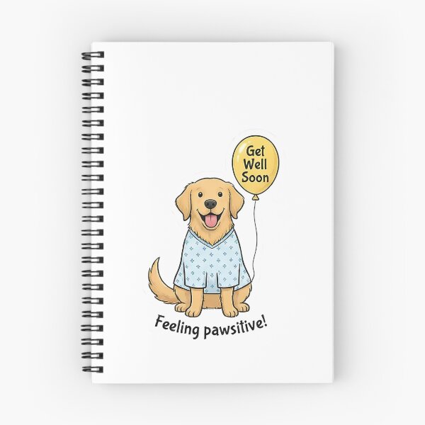 Item preview, Get Well Soon Golden Retriever Feeling Pawsitive designed and sold by k3rstman1.