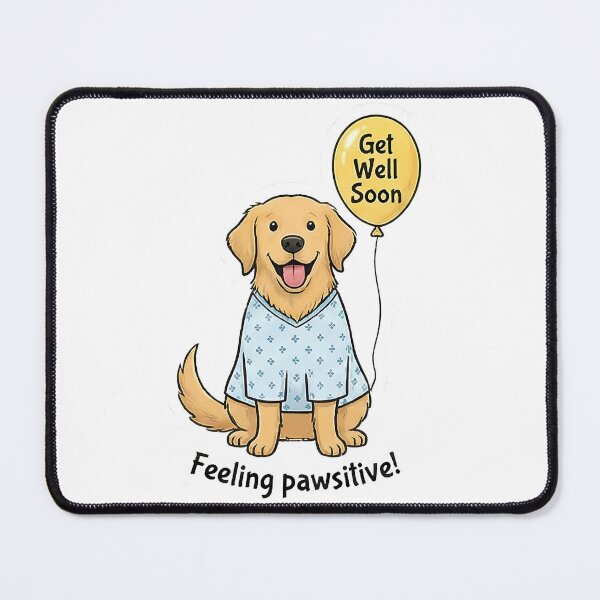 Item preview, Get Well Soon Golden Retriever Feeling Pawsitive designed and sold by k3rstman1.