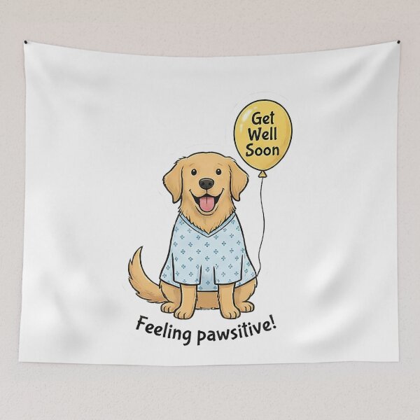Item preview, Get Well Soon Golden Retriever Feeling Pawsitive designed and sold by k3rstman1.