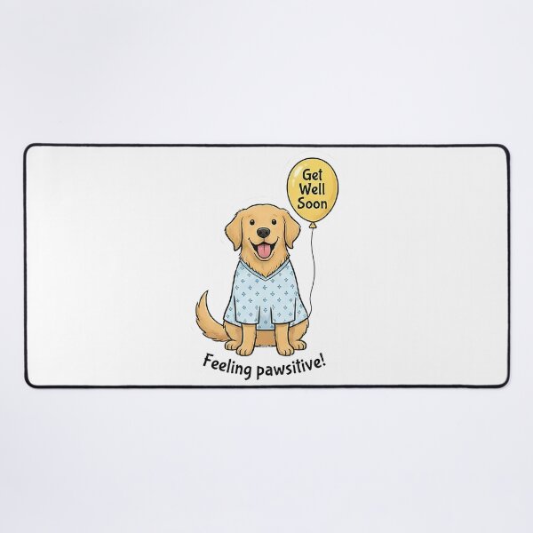 Item preview, Get Well Soon Golden Retriever Feeling Pawsitive designed and sold by k3rstman1.