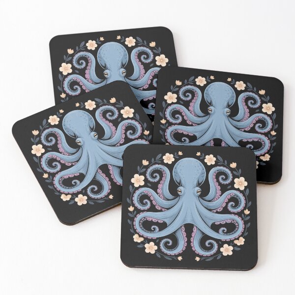 Item preview, Pulpo azul con flores designed and sold by jkrphoto.