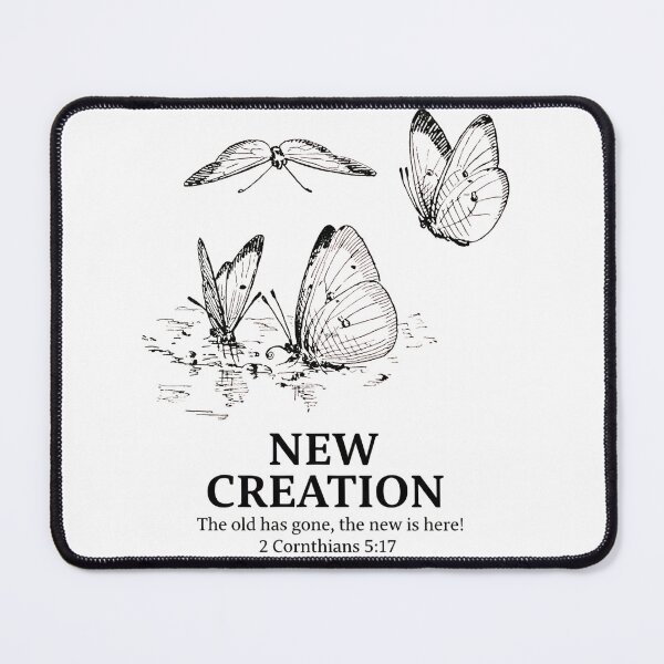 Item preview, NEW CRWATION (2 Corinthians 5:17)- Vintage Butterfly Transformation Art. designed and sold by KittenAndCo.
