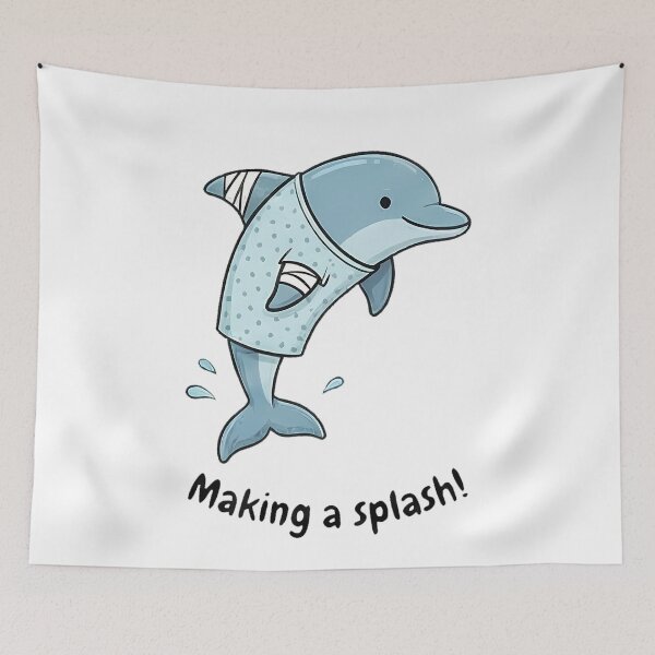 Item preview, Cute Dolphin Making A Splash Recovery designed and sold by k3rstman1.