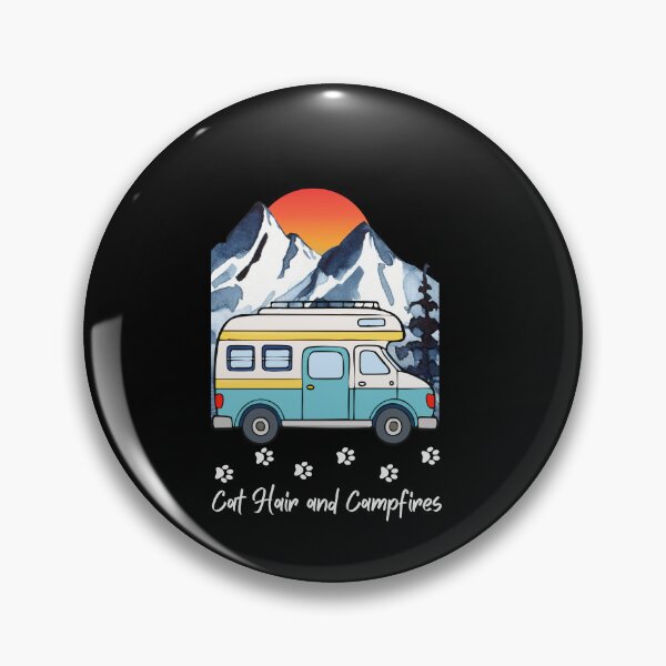 Artikelvorschau, Katzenhaare und Lagerfeuer. Wohnmobil- und Katzendesign entworfen und verkauft von SofikoDesigns.