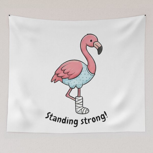 Item preview, Pink Flamingo Broken Leg Standing Strong designed and sold by k3rstman1.