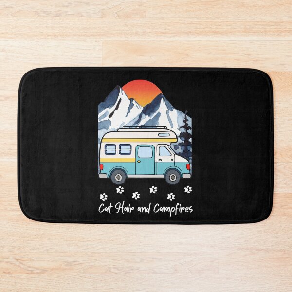 Item preview, Cat Hair and Campfires. RV and Cat design designed and sold by SofikoDesigns.