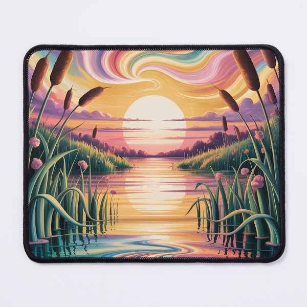 Item preview, Sunset scene over a calm lake. designed and sold by Lilashakti ⭐️ ⭐️ ⭐️ ⭐️ ⭐️.