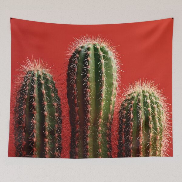 Item preview, Cacti against red backdrop designed and sold by anytka.