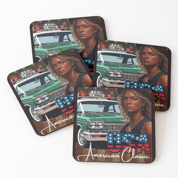 Item preview, Classic American Police/Sheriff cars 14 designed and sold by T-shirt365brand.