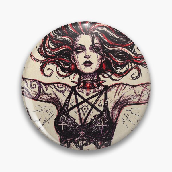 Item preview, Nightmare Demon Summoning demonic horror Goddess designed and sold by Vintage Designs +.