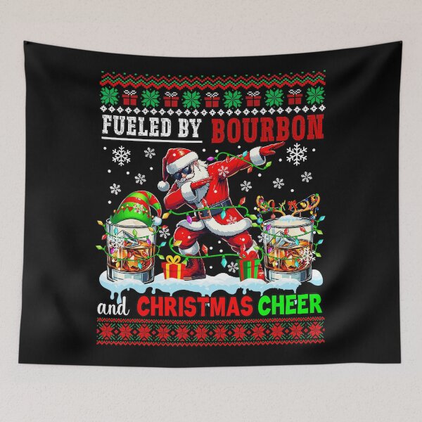 Item preview, Fueled By Bourbon And Xmas Cheer Drinker Santa  designed and sold by WayTBeenkenArt.