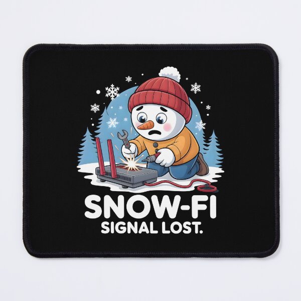 Item preview, Snow-Fi Signal Lost – Sad Snowman Waiting for Wi-Fi Winter Meme designed and sold by CalmDownZone ⭐️⭐️⭐️⭐️⭐️.
