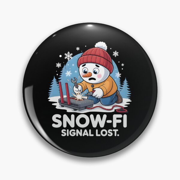 Item preview, Snow-Fi Signal Lost – Sad Snowman Waiting for Wi-Fi Winter Meme designed and sold by CalmDownZone ⭐️⭐️⭐️⭐️⭐️.