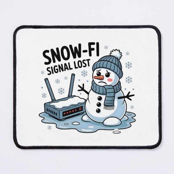 Item preview, Snow-Fi Signal Lost – Snowman Internet Repair Winter Meme designed and sold by CalmDownZone ⭐️⭐️⭐️⭐️⭐️.