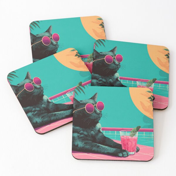 Item preview, Cool cat relaxes by the poolside designed and sold by anytka.