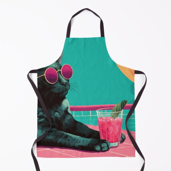 Item preview, Cool cat relaxes by the poolside designed and sold by anytka.