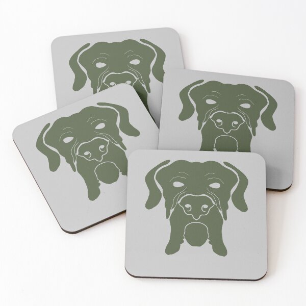 Item preview, Minimalist Dog Logo – Abstract Dark Olive Green Canine Emblem designed and sold by CasuQ1.
