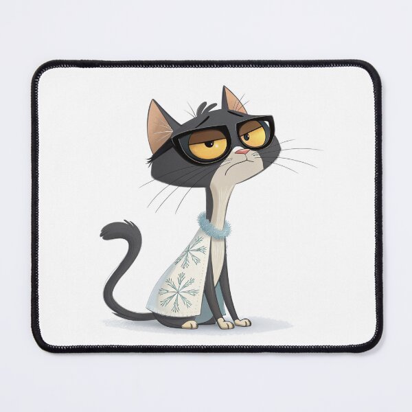 Item preview, Sassy Winter Cat in Glasses – Cozy Holiday Cartoon Illustration by Vivo Studio designed and sold by VivoStudio.