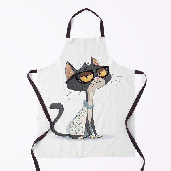 Item preview, Sassy Winter Cat in Glasses – Cozy Holiday Cartoon Illustration by Vivo Studio designed and sold by VivoStudio.