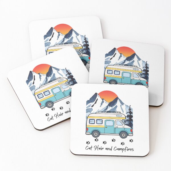 Item preview, Cat Hair and Campfires. RV and Cat design designed and sold by SofikoDesigns.