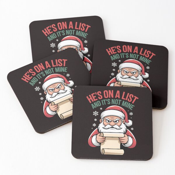 Item preview, He’s on a List and It’s Not Mine - Funny Santa Saying Shirt designed and sold by Redgiant87x.
