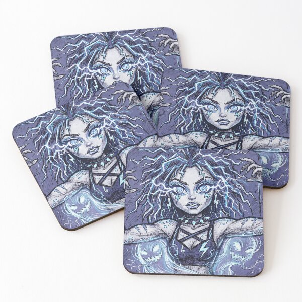Item preview, Poltergeist horror pop girl illustration designed and sold by Vintage Designs +.