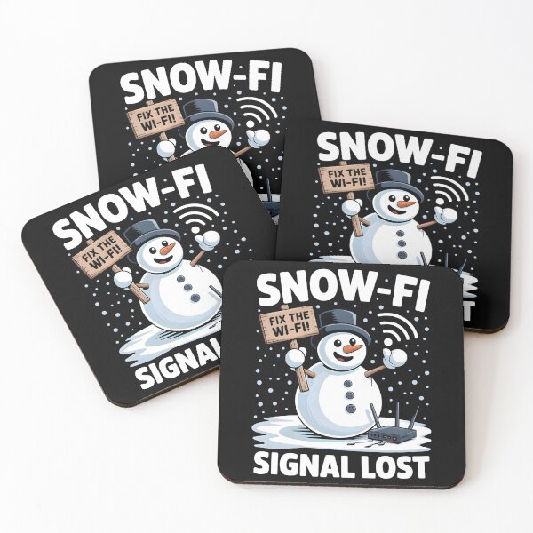 Item preview, Snow-Fi Signal Lost – Freezing Snowman Funny Wi-Fi Crisis Design designed and sold by CalmDownZone ⭐️⭐️⭐️⭐️⭐️.