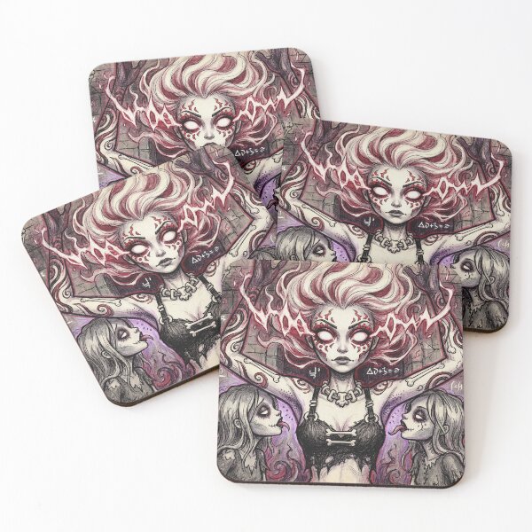 Item preview, Poltergeist horror pop girl illustration designed and sold by Vintage Designs +.