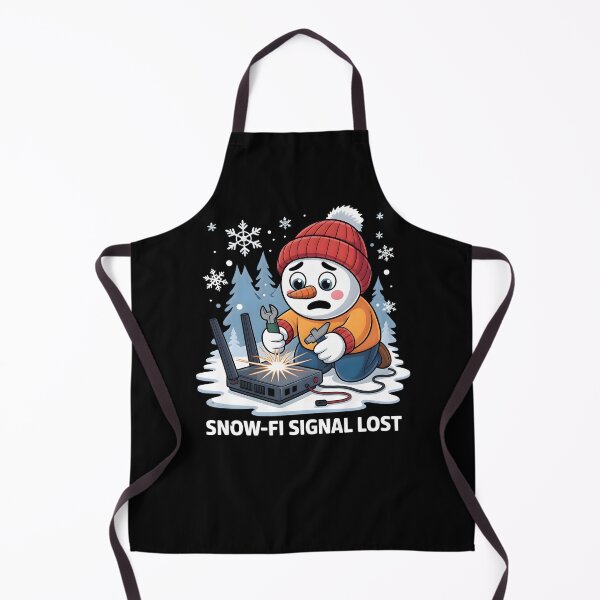 Item preview, Snow-Fi Signal Lost – Snowman Repairing Wi-Fi Router Funny Winter Art designed and sold by CalmDownZone ⭐️⭐️⭐️⭐️⭐️.