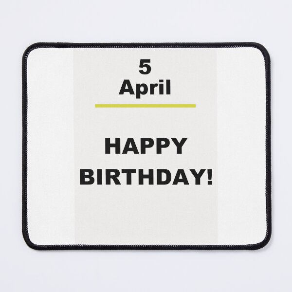 Item preview, Minimalist Happy Birthday Design — April 5 designed and sold by ariksworld.