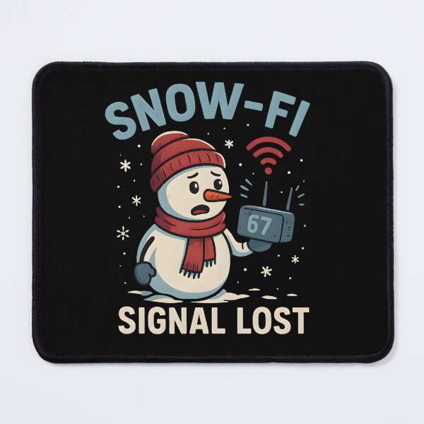 Item preview, Snow-Fi Signal Lost – Frozen Router Snowman Funny Internet Joke designed and sold by CalmDownZone ⭐️⭐️⭐️⭐️⭐️.