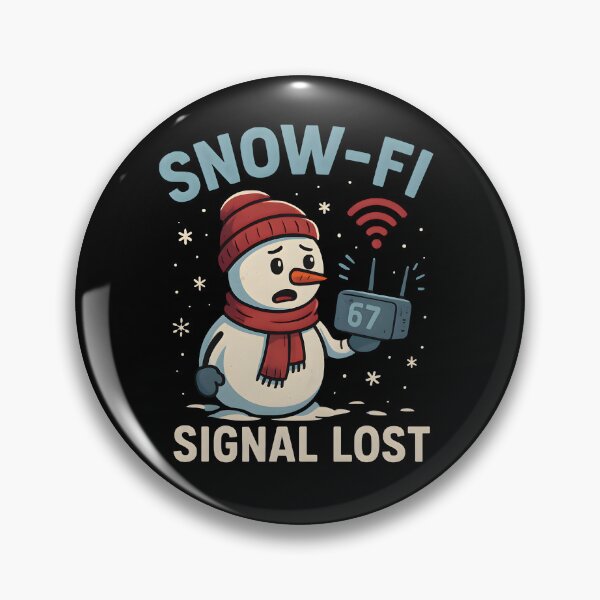 Item preview, Snow-Fi Signal Lost – Frozen Router Snowman Funny Internet Joke designed and sold by CalmDownZone ⭐️⭐️⭐️⭐️⭐️.
