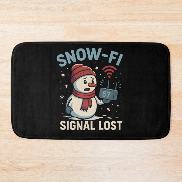 Item preview, Snow-Fi Signal Lost – Frozen Router Snowman Funny Internet Joke designed and sold by CalmDownZone ⭐️⭐️⭐️⭐️⭐️.