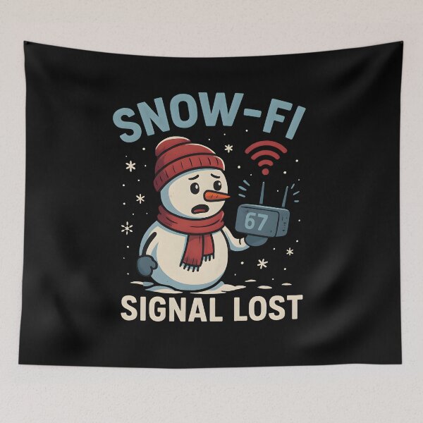 Item preview, Snow-Fi Signal Lost – Frozen Router Snowman Funny Internet Joke designed and sold by CalmDownZone ⭐️⭐️⭐️⭐️⭐️.