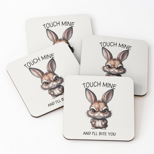 Item preview, Grumpy Bunny, Touch Mine and I Will Bite You designed and sold by QuirkySpark.