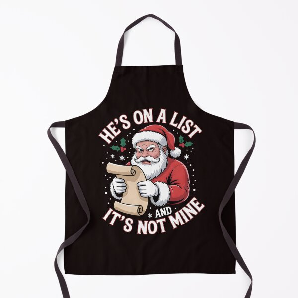 Item preview, He’s on a List and It’s Not Mine - Cheeky Santa Face Christmas Humor designed and sold by Redgiant87x.