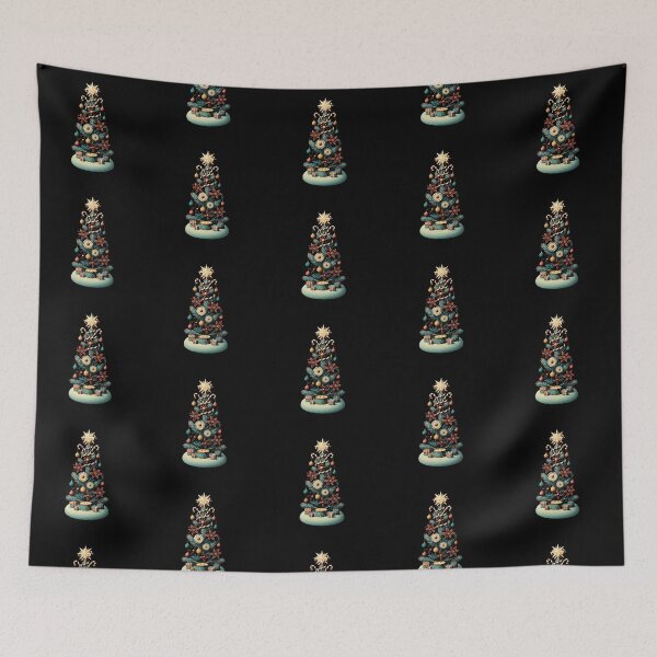 Item preview, Vintage Floral Christmas Tree with Toy Drum designed and sold by zzz888.
