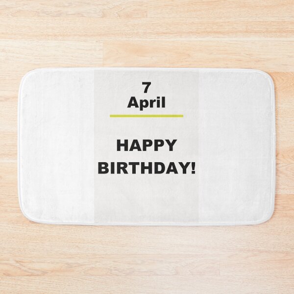 Item preview, Minimalist Happy Birthday Design — April 7 designed and sold by ariksworld.