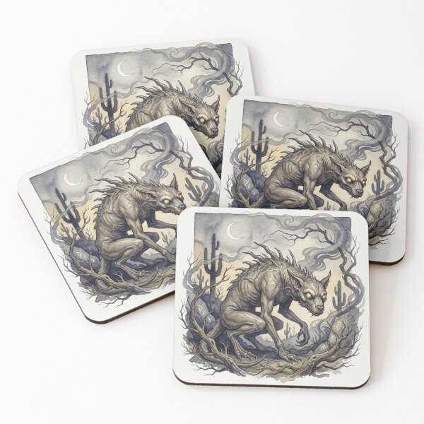 Item preview, Chupacabra in the Desert on a Moonlit night designed and sold by Vintage Designs +.
