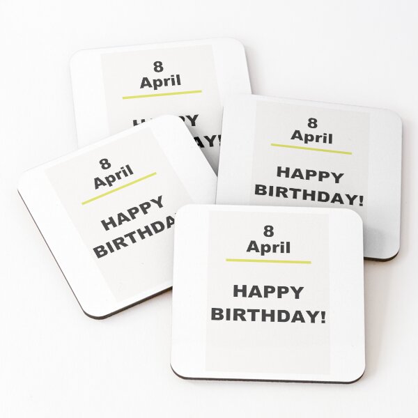 Item preview, Minimalist Happy Birthday Design — April 8 designed and sold by ariksworld.
