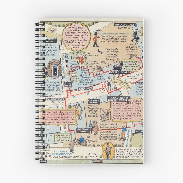 Item preview, A Map of Whitehall: Past and Present 1948 designed and sold by colourfind.