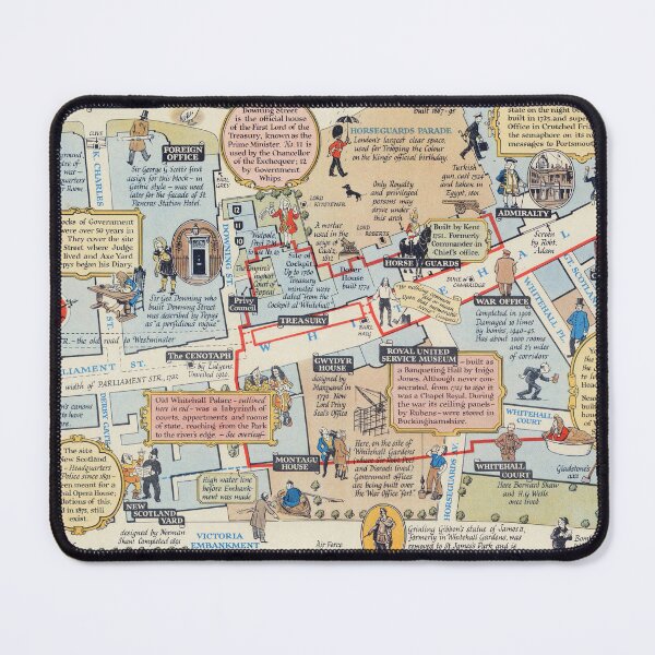 Item preview, A Map of Whitehall: Past and Present 1948 designed and sold by colourfind.