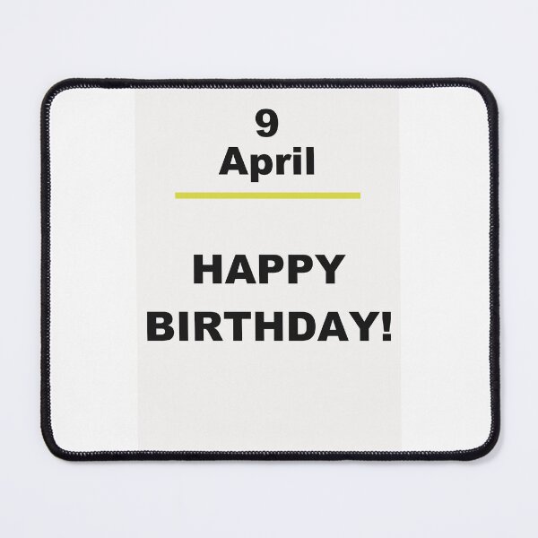 Item preview, Minimalist Happy Birthday Design — April 9 designed and sold by ariksworld.