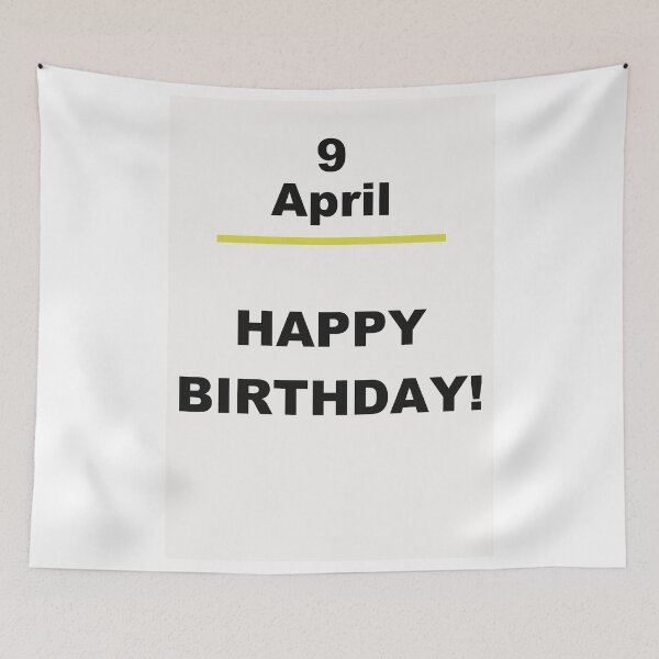 Item preview, Minimalist Happy Birthday Design — April 9 designed and sold by ariksworld.