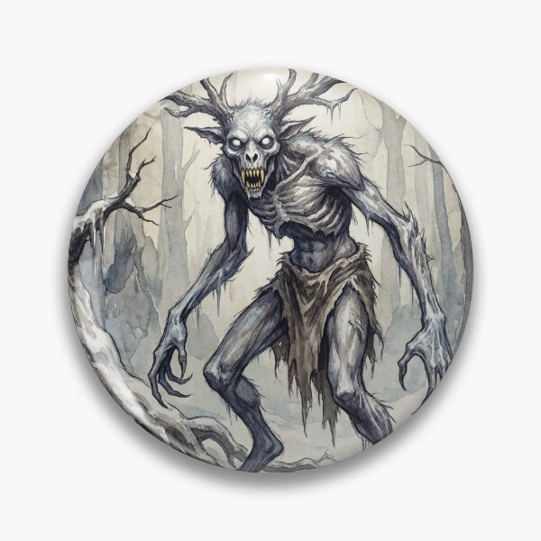 Item preview, Wendigo in a winter forest illustration designed and sold by Vintage Designs +.