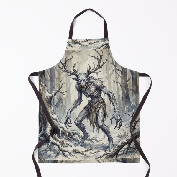 Item preview, Wendigo in a winter forest illustration designed and sold by Vintage Designs +.