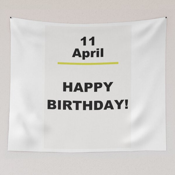 Item preview, Minimalist Happy Birthday Design — April 11 designed and sold by ariksworld.